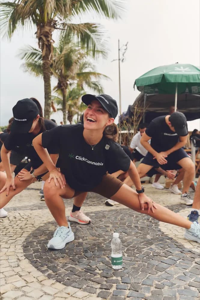 Album do Alongamento coletivo antes da corrida Click Runner