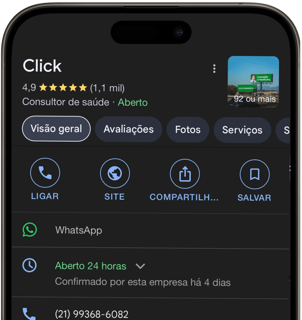 Avaliações Google Click Cannabis